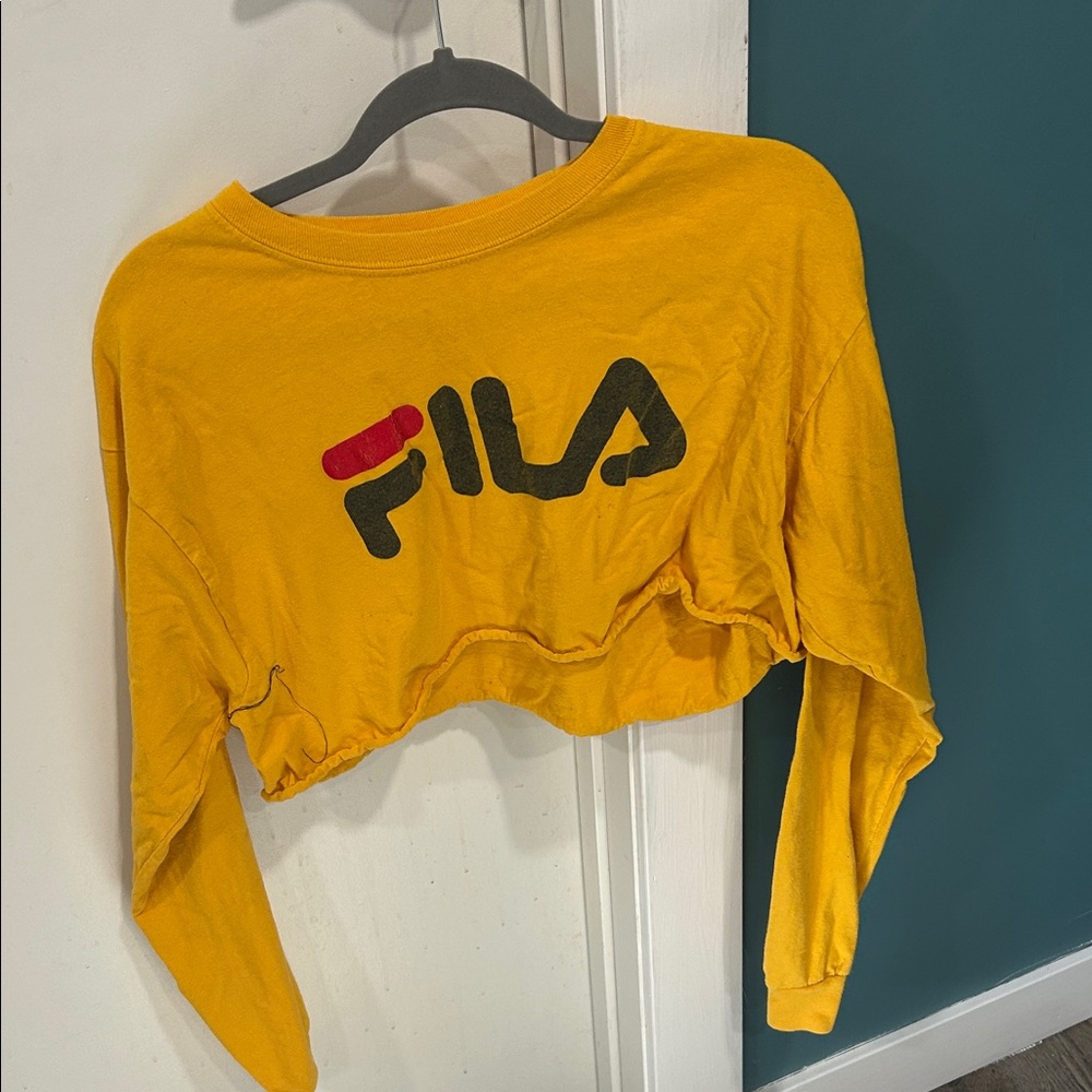 Fila Mustard Yellow Cropped Top